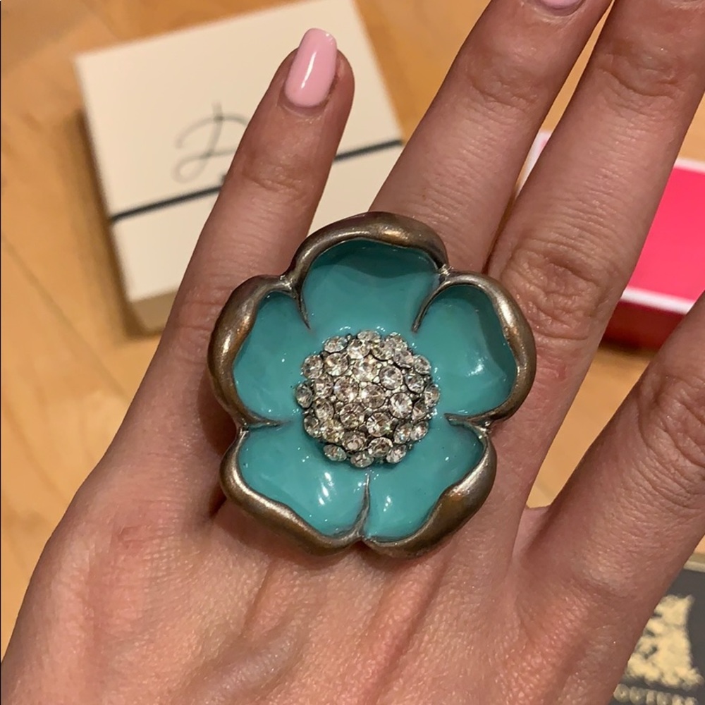Tiffany blue flower ring